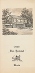 712811 Voorzijde van een folder van Den Hommel , Châlet, Pijperlaan 1 te Utrecht. Met drie tekeningetjes en een plattegrondje